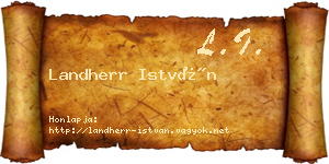 Landherr István névjegykártya